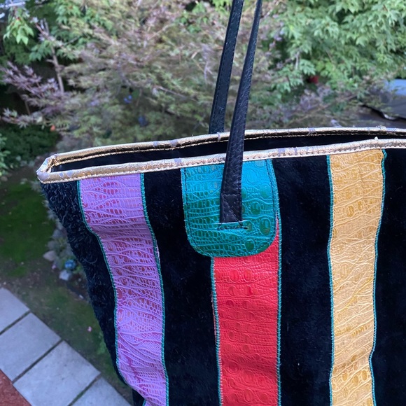 Vintage 80s/90s made in USA leather tote - Picture 5 of 15